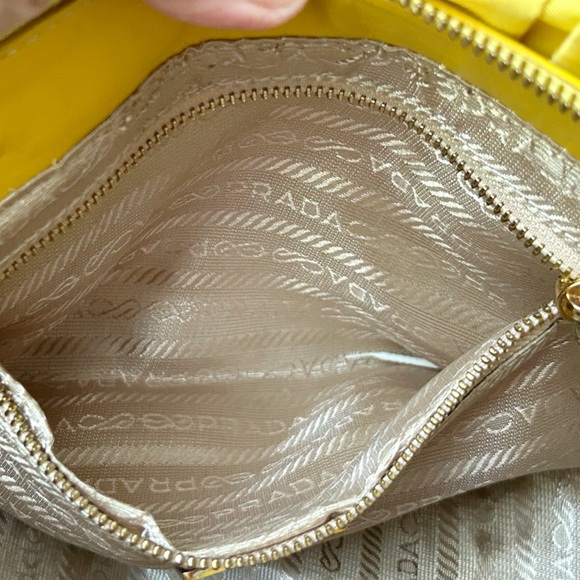 PRADA Tessuto Nylon Yellow 2-Way Gaufre Bag Rare - Picture 14 of 15